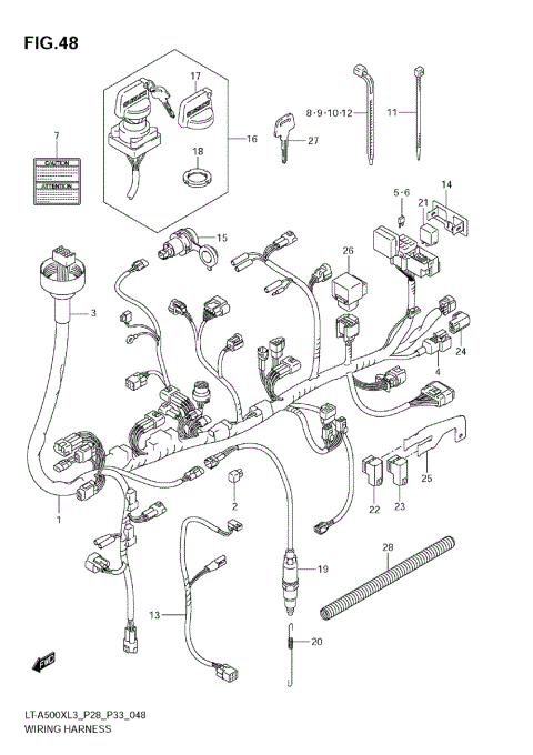 WIRING HARNESS (LT-A500XZL3 E28)