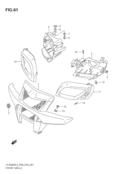 FRONT GRILLE (LT-A500XZL3 E33)