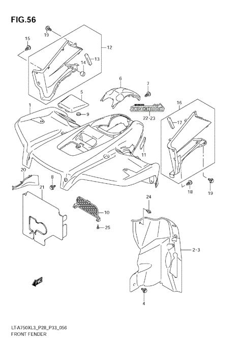 FRONT FENDER (LT-A750XL3 E28)