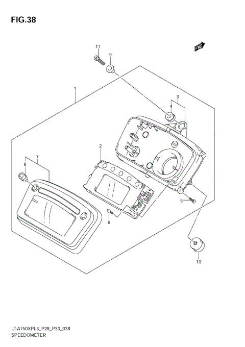SPEEDOMETER (LT-A750XPZL3 E33)