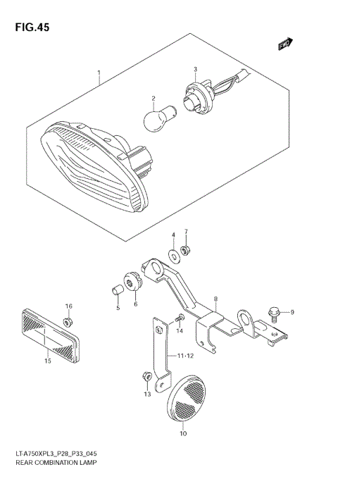 REAR COMBINATION LAMP (LT-A750XPZL3 E28)