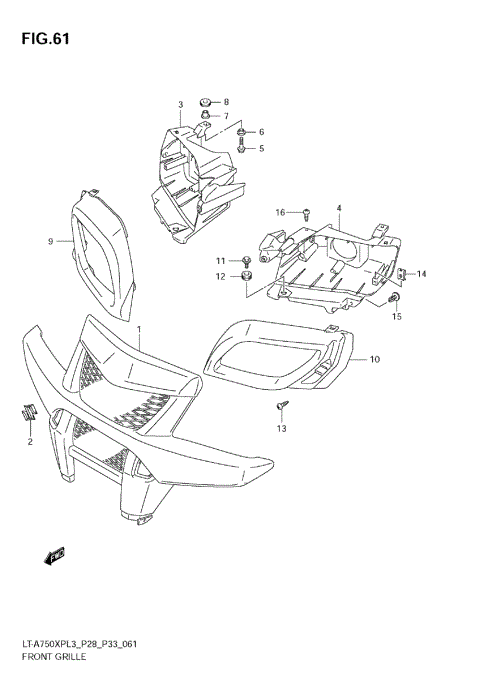 FRONT GRILLE (LT-A750XPZL3 E28)