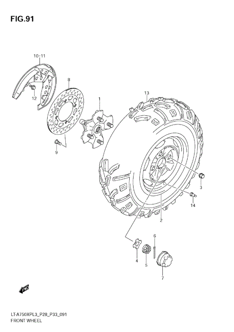 FRONT WHEEL (LT-A750XPZL3 E28)