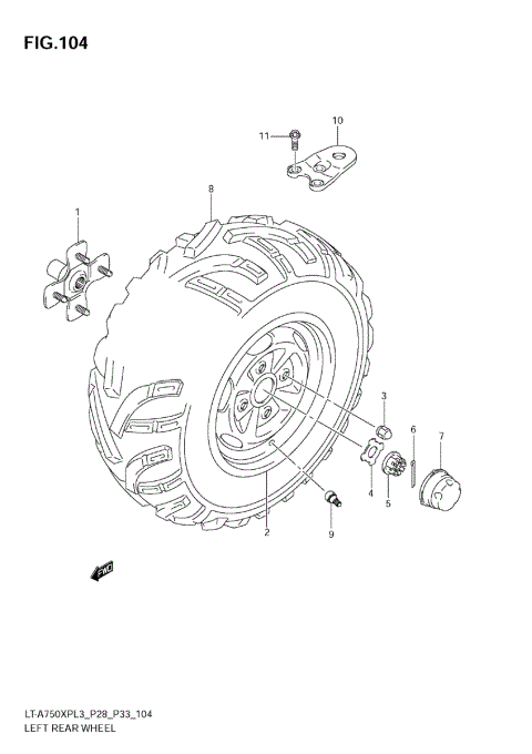 LEFT REAR WHEEL (LT-A750XPL3 E33)