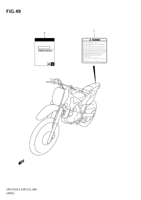 LABEL (DR-Z125L3 E28)