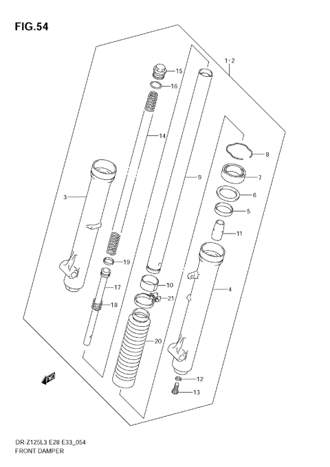 FRONT DAMPER (DR-Z125L3 E28)