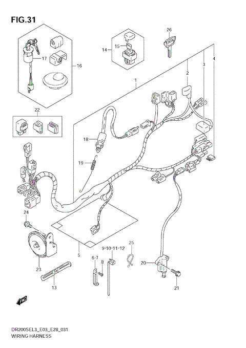 WIRING HARNESS (DR200SEL3 E33)