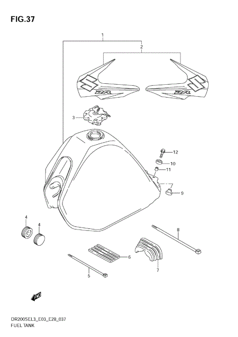 FUEL TANK (DR200SEL3 E28)