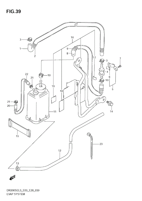 EVAP SYSTEM (DR200SEL3 E33)