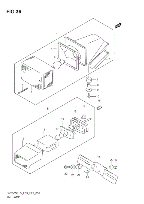 TAIL LAMP (DR650SEL3 E28)