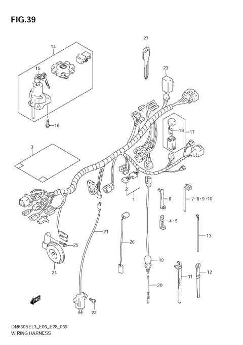 WIRING HARNESS (DR650SEL3 E28)