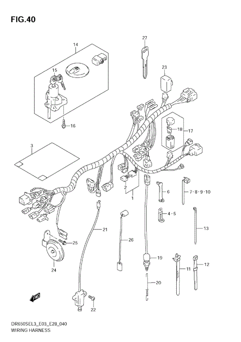 WIRING HARNESS (DR650SEL3 E33)