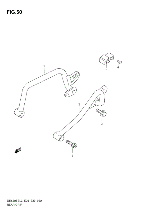 REAR GRIP (DR650SEL3 E28)