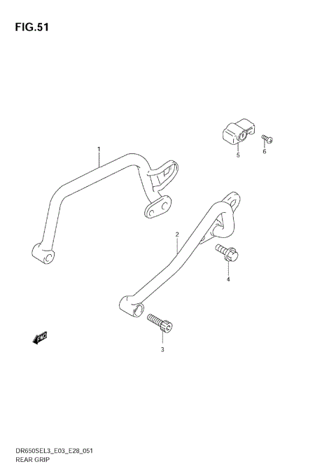 REAR GRIP (DR650SEL3 E33)