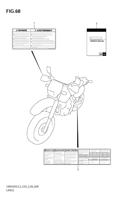 LABEL (DR650SEL3 E28)