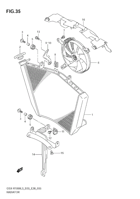 RADIATOR (GSX-R1000L3 E28)