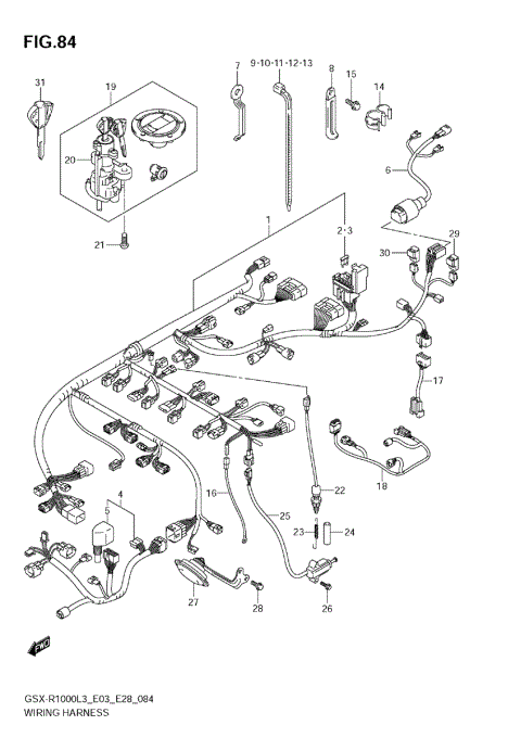 WIRING HARNESS (GSX-R1000ZL3 E33)