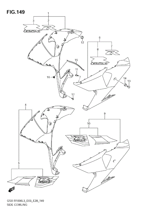 SIDE COWLING (GSX-R1000L3 E03)