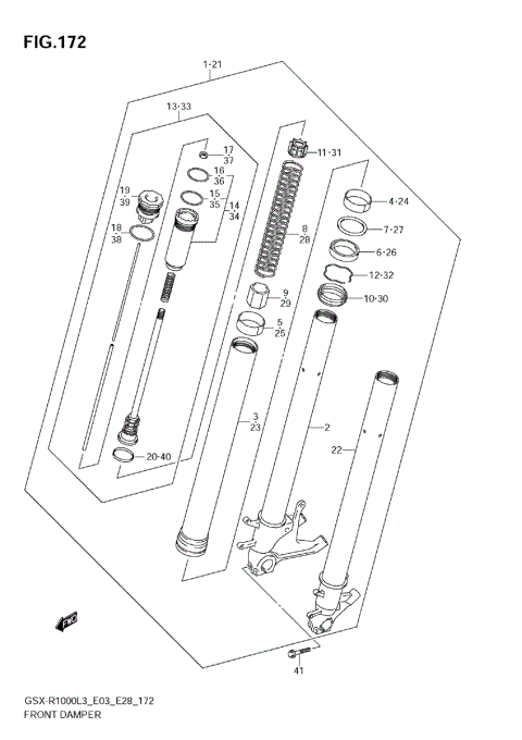 FRONT DAMPER (GSX-R1000L3 E28)