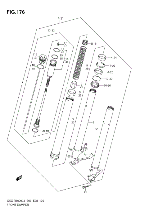 FRONT DAMPER (GSX-R1000ZL3 E33)