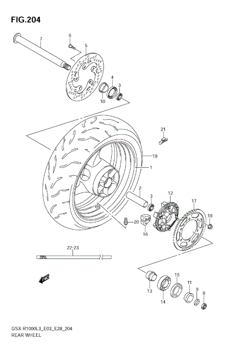 REAR WHEEL (GSX-R1000L3 E03)