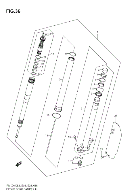 FRONT FORK DAMPER LH