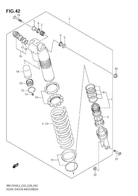 REAR SHOCK ABSORBER (RM-Z450L3 E03)