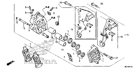 RIGHT FRONT BRAKE CALIPER