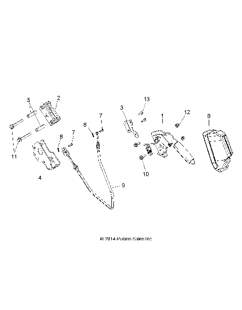 BRAKES, PARK BRAKE LEVER ASM. - A17DAA57F5 [49ATVBRAKEFOOT15ACEEU]