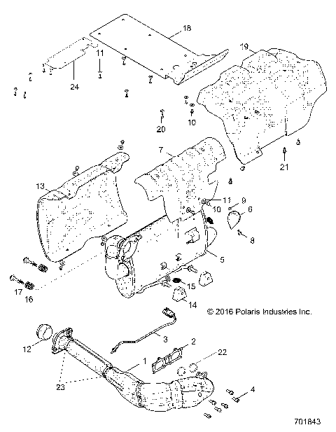 ENGINE, EXHAUST SYSTEM - R17RHE99NU (701843)