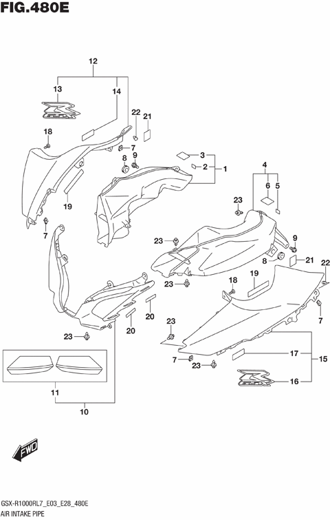 AIR INTAKE PIPE (GSX-R1000RZL7 E28)