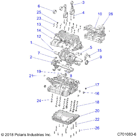ENGINE, CRANKCASE AND CRANKSHAFT - Z21ASE99F5/S99C5/E5 (C701083-6)