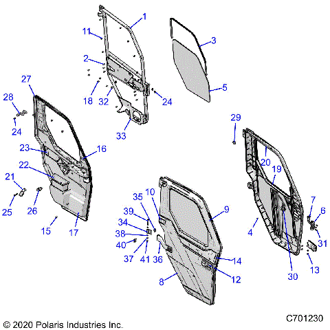 BODY, DOOR, FRONT, FULL - R21RSU99A9/AC/AP/AW/B9/BC/BP/BW (C701230)