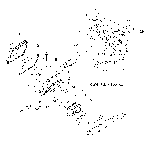ENGINE, AIR INTAKE SYSTEM - R12JT9EFX (49RGRAIRBOX12RZRXP900)