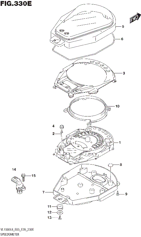 SPEEDOMETER (VL1500TL8 E03)