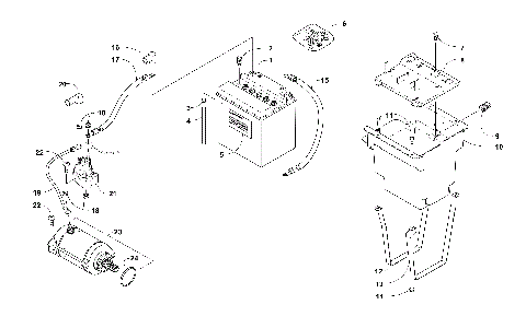 BATTERY AND STARTER MOTOR ASSEMBLY [94134]