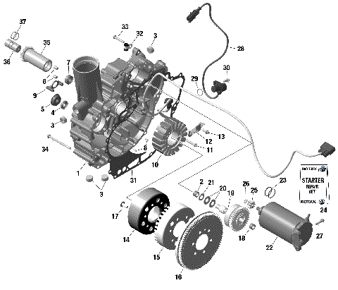01- ROTAX - Magneto and Electric Starter With IDF