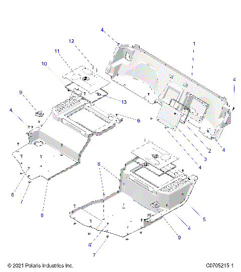 BODY, FLOOR, REAR CLOSEOFFS