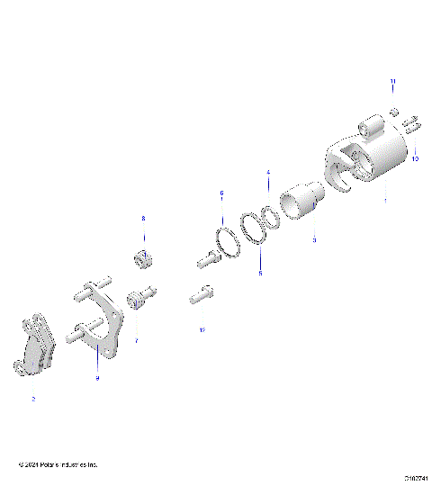 BRAKES, REAR CALIPER - A25SXE95PP (C102741)