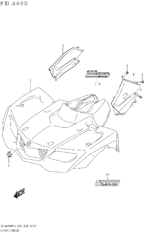 FRONT FENDER (LT-A400F:P03)