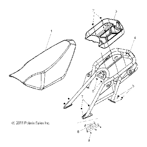 BODY, SEAT MOUNTING - S14BA8GSL/GEL (49SNOWSEAT12600SBA)