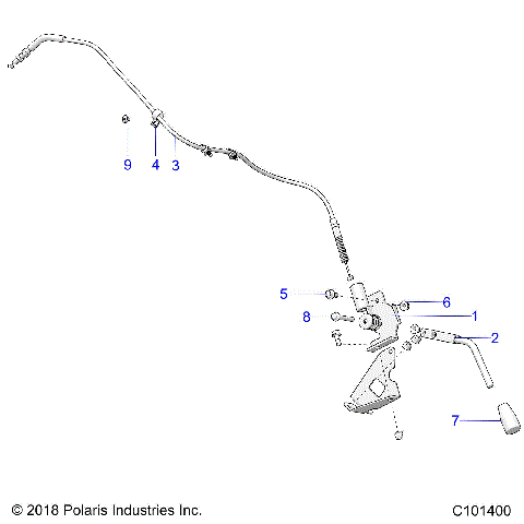 BRAKES, PARKING BRAKE HANDLE - A19HAA15N7 (C101400)