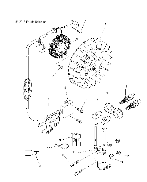 ELECTRICAL, IGNITION SYSTEM - S15CT5BEL/BSL/BSM (49SNOWMAGNETO14550)