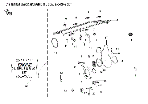 ENGINE OIL SEAL & O-RING KIT