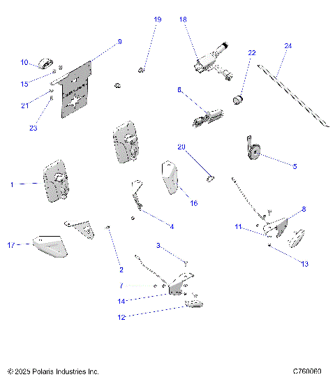 ELECTRICAL COMPONENTS, LICENSE PLATE AND MIRRORS - G26GAB99CN (C0702361-1)