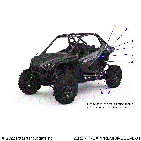 BODY, DECALS, GRAPHICS - Z21RAC92BF (22RZRPROXPPREMIUMDECAL-01)