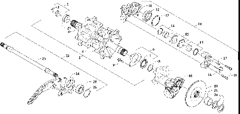 DRIVE TRAIN SHAFTS AND BRAKE ASSEMBLIES [107405]