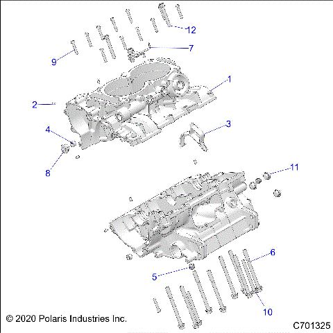 ENGINE, CRANKCASE - Z21S1E99AR/BR (C700106-3)