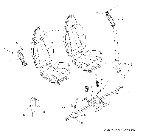 SEAT, MOUNTING and BELTS - R08VH76AD/AG (49RGRSEATMTG08VISTA)