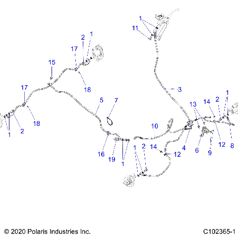 BRAKES, BRAKE LINES - A25SXD95A9 (C102365-1)